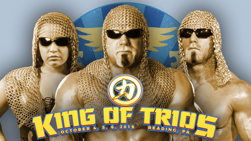 CHIKARApro's tweet photo. We've revealed 15 of the teams heading to #KOT19 in Reading, PA &amp; you won't have to wait long for the last announcement! The final team will be unveiled tomorrow night in the King of Trios Report! Don't miss it, subscribe to our YouTube channel right here: https://t.co/jxxkNwDycO https://t.co/0TpJEEknwl