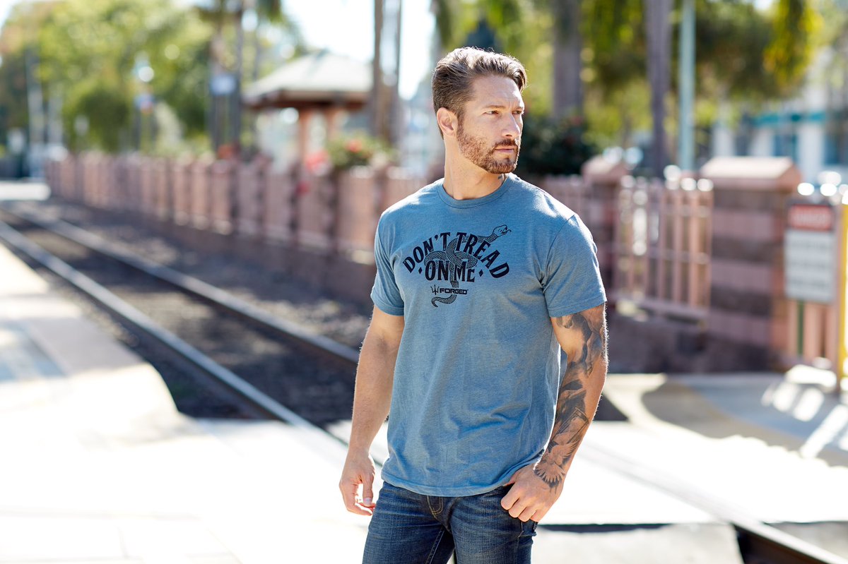 forgedclothing's tweet photo. Our Forged® Gadsden Shirts are back in stock! Available now in Slate and Cardinal - Only at https://t.co/PF9GL9cftX! 
__ 
#NotNike #Forged #ForgedClothing #IAmForged #Gadsden #DontTreadOnMe #StrengthThroughAdversity https://t.co/OXl98xs0x9