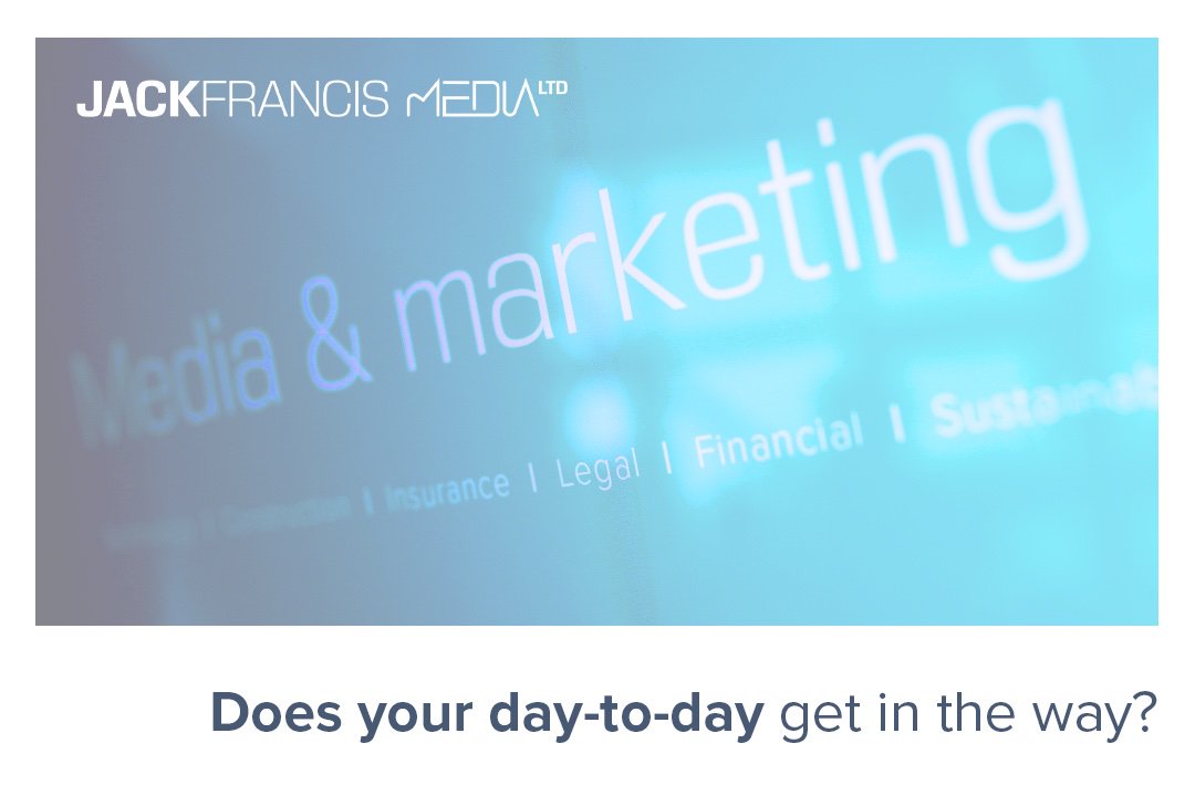 We provide a concentrated marketing resource, allowing you to focus on what you do best. 
Outsourcing your marketing can cost significantly less than a dedicated member of staff and provides you with a plethora of skills, resources &amp; experience.
jackfrancismedia.com
