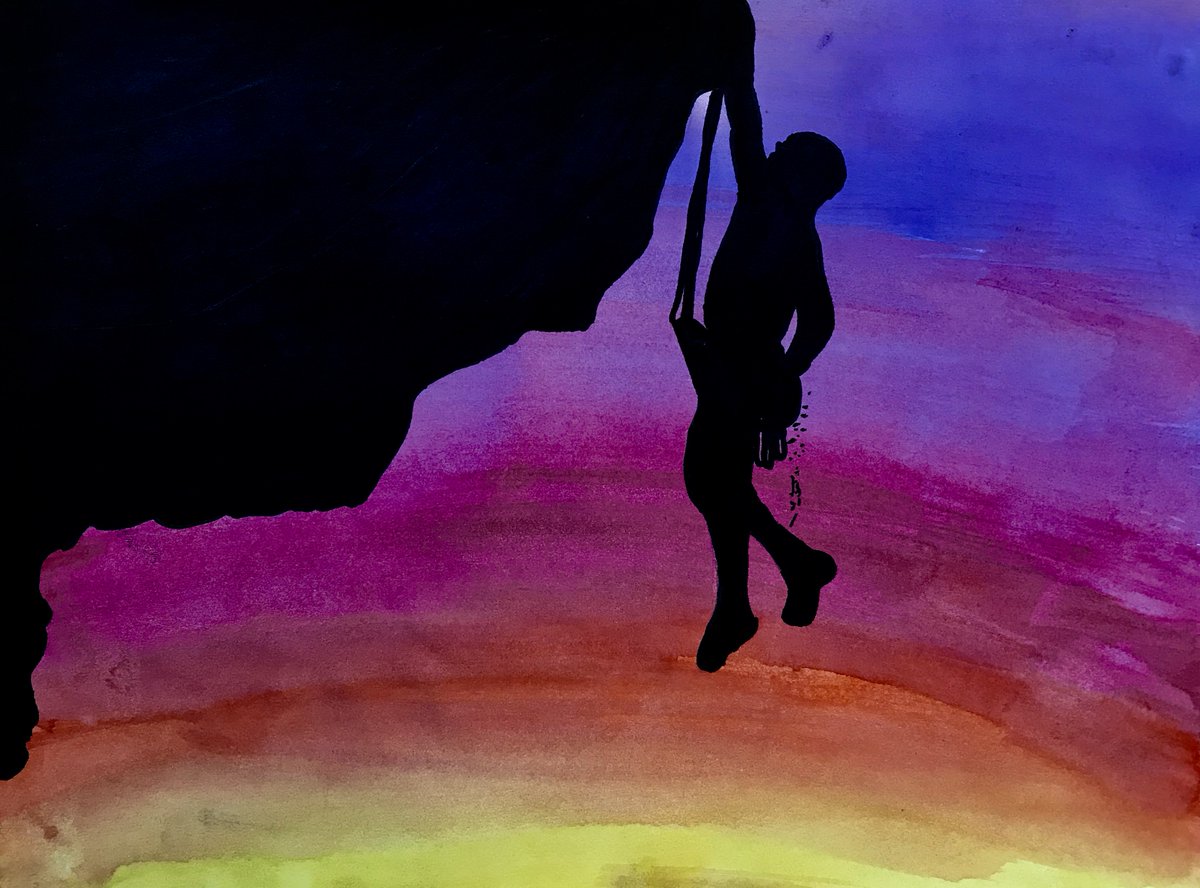 Connor Kellog Africa is an 8th grader with major talent. He's into rock climbing and made this amazing silhouette. So cool! #weareltusd #stmspride #stmsart