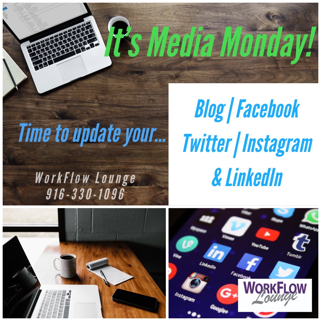 alm_coach's tweet photo. Welcome to Media Monday. It’s time to show your followers who you are, what you do and how you can help them. Need help?  Call me 916-304-2881  #BeAsme @InfoPrincess @CareerPathDev @WorkFlowLounge @Michell48525119 @SIDNEYBMOORE @BaSME @uknowthyself https://t.co/W32AHe0Gd1