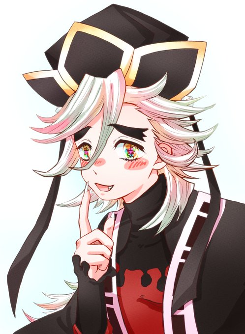 めりゅさんがTwitterに投稿した童磨(鬼滅の刃)のイラスト。