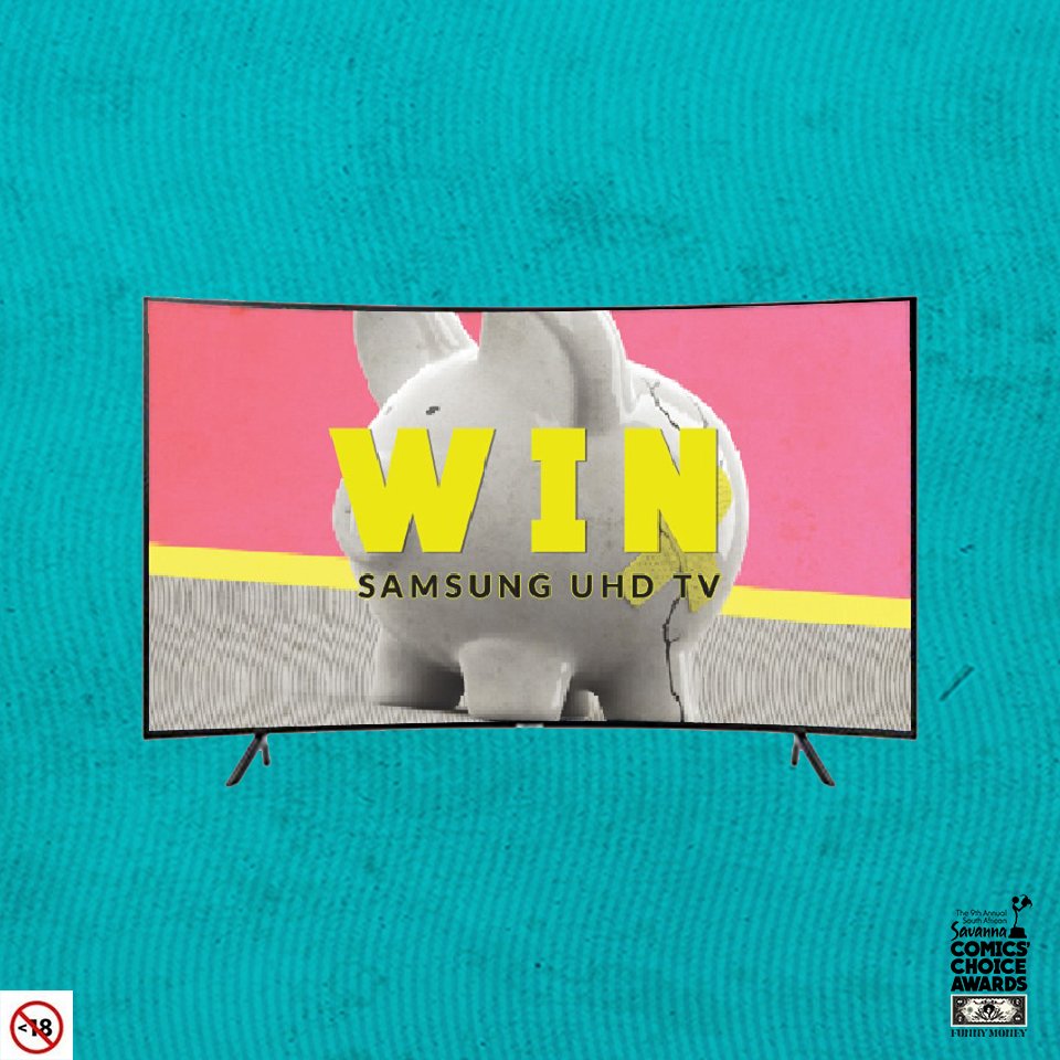 Comics_Choice's tweet photo. Subscribe to our newsletter and WIN a brand spanking new 65" Samsung curved UHD LED Smart TV.
Enter: https://t.co/LzVXE7y5KN 
.
@SavannaCider @chatzconnect @Kayafm95dot9 @Channel24
.
#SavannaCCA #CCA #FunnyMoney #Savanna #LetsChat #kayaFM #Comedy #Channel24 #SoundStylists https://t.co/Uar5Jn4A5s