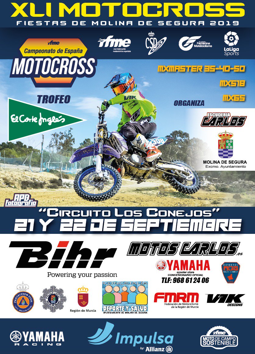 rfme_oficial's tweet photo. A pesar de las fuertes lluvias y el desastre ocasionado estos días en Alicante y Murcia, el Club Escudería Carlos nos informa que la carrera de Molina de Segura SI se va a celebrar!! #rfme #mx #motocross #molinadesegura #murcia https://t.co/p1MM8x2pIh
