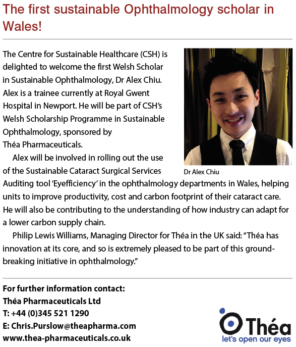 SusHealthcare's tweet photo. We're delighted to welcome the first Welsh Scholar in #sustainablephthalmology!
#eyefficiency #eyecare #sustainablehealthcare
@Thea_Pharma @NHSEnglandLDN https://t.co/K3joI2a3R5