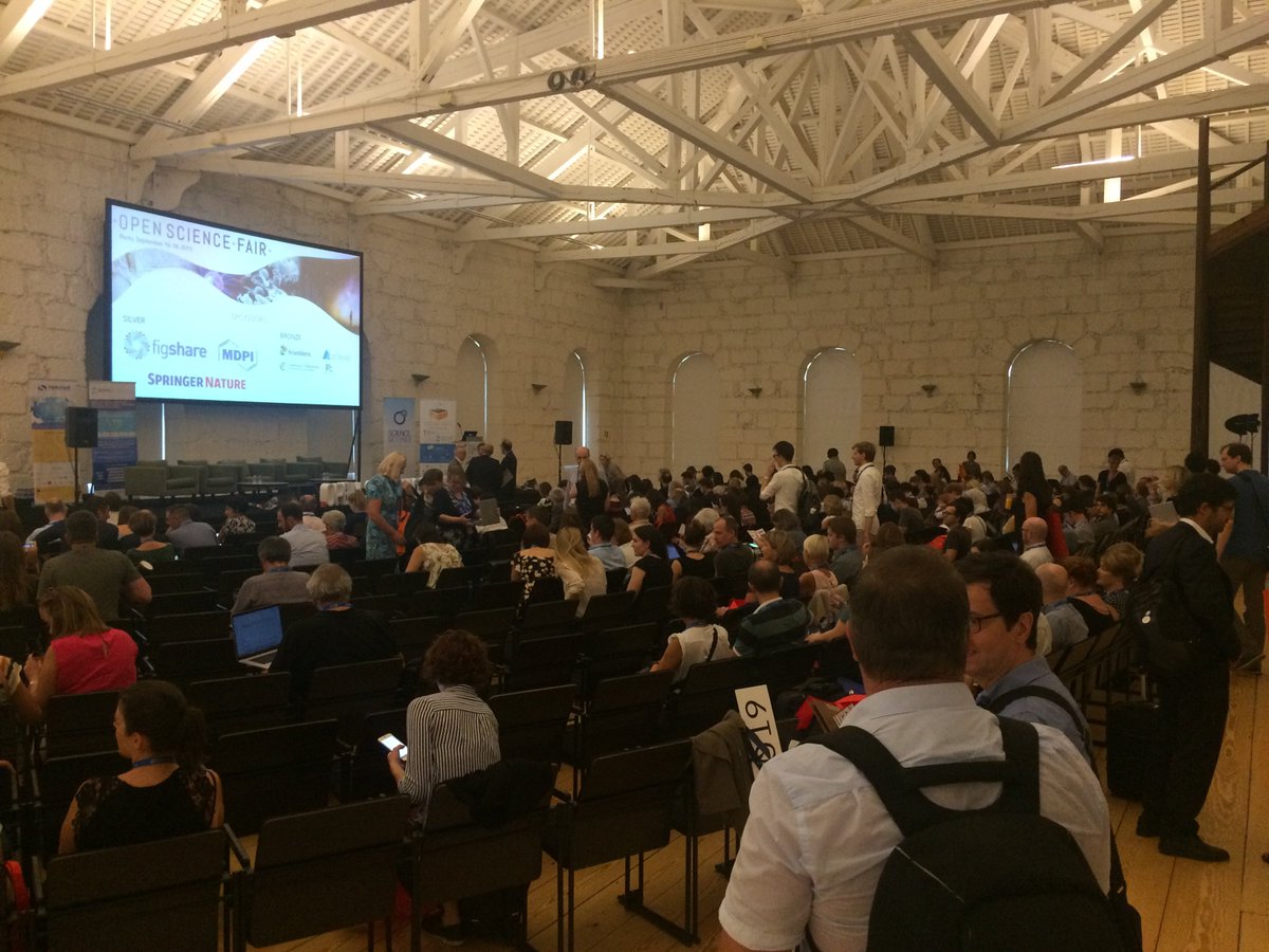 FAIRsFAIR_EU's tweet image. Full room for the opening of the @OpenScienceFAIR and interesting discussions already started with researchers, #datacurators #datamangers at the @FAIRsFAIR_EU @OpenScienceFAIR @FIT4RRIEU booths opensciencefair.eu/programme-2019