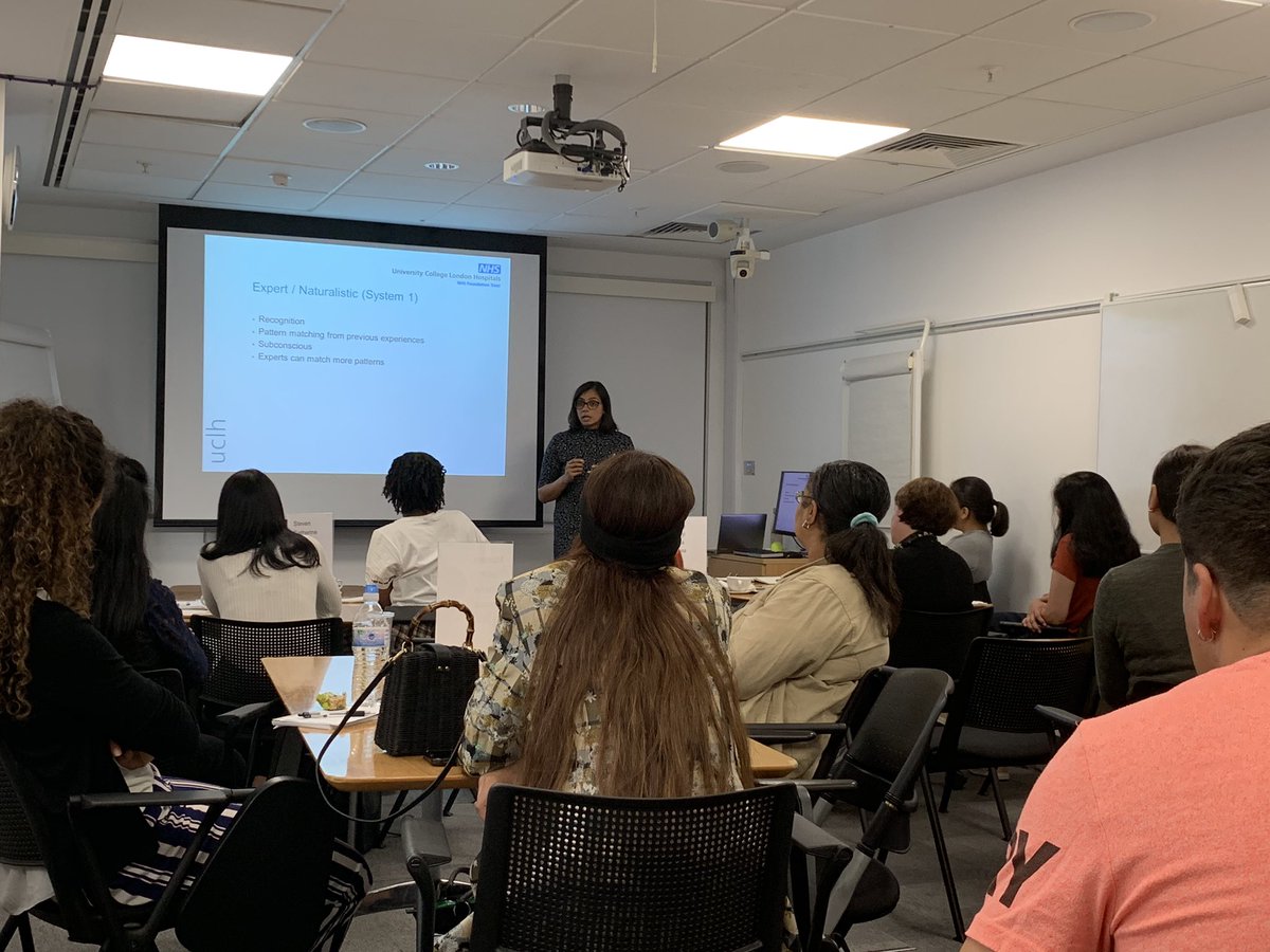 RabinaTindale's tweet image. Rule based decision making / automatic decision making and confirmation bias and the contribution to error in healthcare - session by @PaddaAmandeep @uclh #HumanFactorsTraining @HSJptsafety