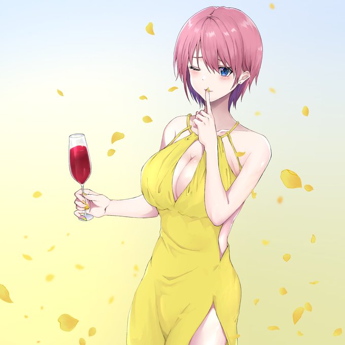 ライトさんがTwitterに投稿した中野一花(五等分の花嫁)のイラスト。