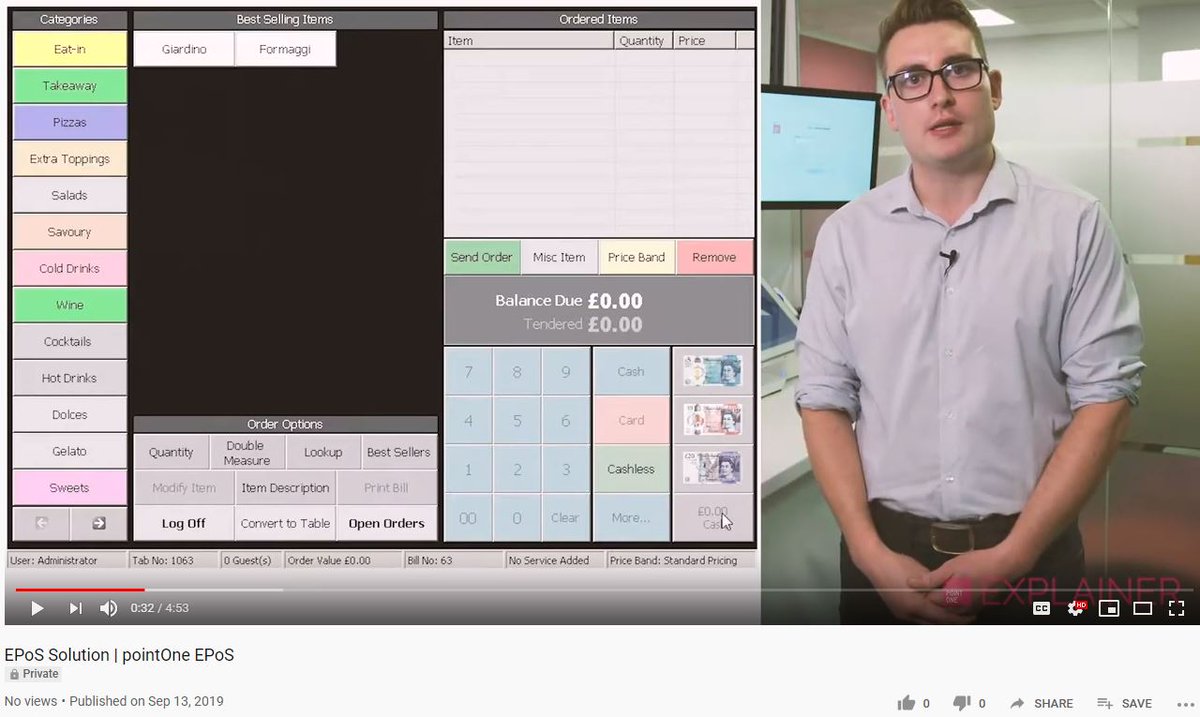pointOneEPOS's tweet photo. We've been busy at pointOne HQ creating some more #demos for our 'pointOne in Action' #vlog series. Paul kicks off with a look at our core EPoS software solution, covering many of its intuitive features that can streamline your hospitality business: https://t.co/VQ6PGJjBCe #EPoS https://t.co/bYhoo1xU3U