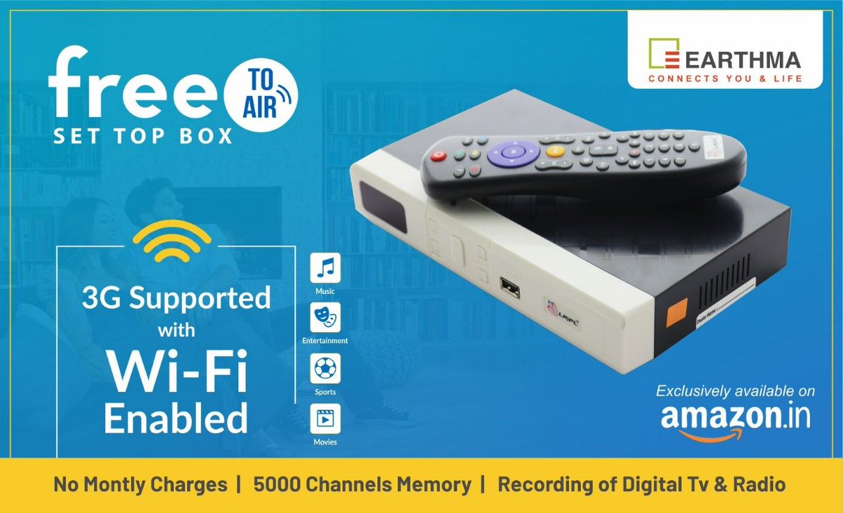 earthmaindia's tweet photo. This set top box is designed in a unique way that supports all the free channels without any monthly subscription required.
Read the product info only at: https://t.co/X3ul6hPDkz
#FreeToAirStB #FreeToAirChannels
#LripLSettopBox #HDsettopBox https://t.co/1N0vr0fvJf