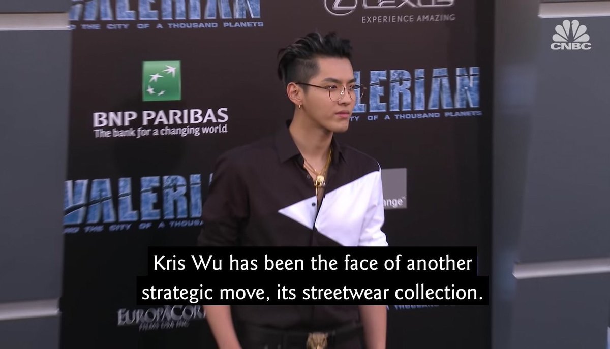 Louis Vuitton Global Brand Ambassador Kris Wu @ CNBC International TV“Kris Wu has been the face of another strategic move: streetwear collection.”full vid: 