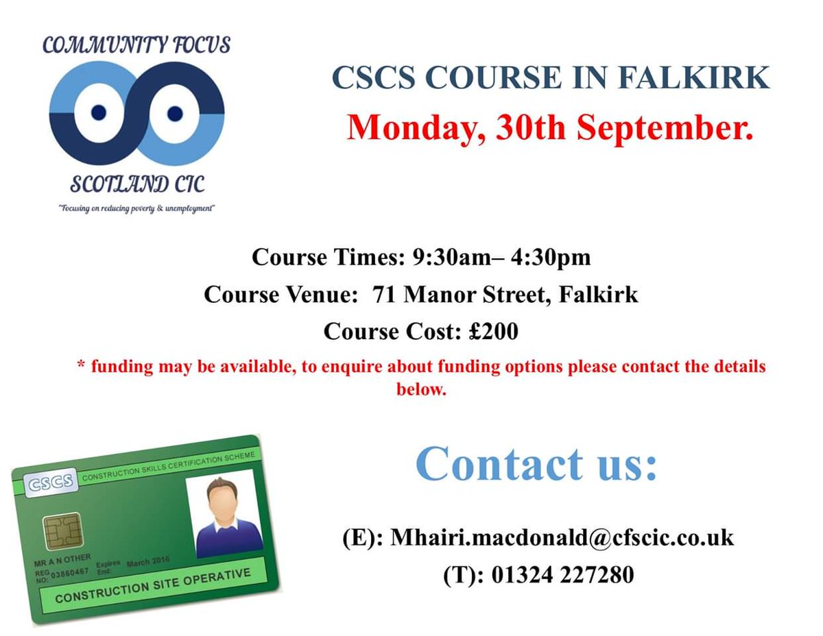 Community Focus Scotland Cic On Twitter Our Next Cscs