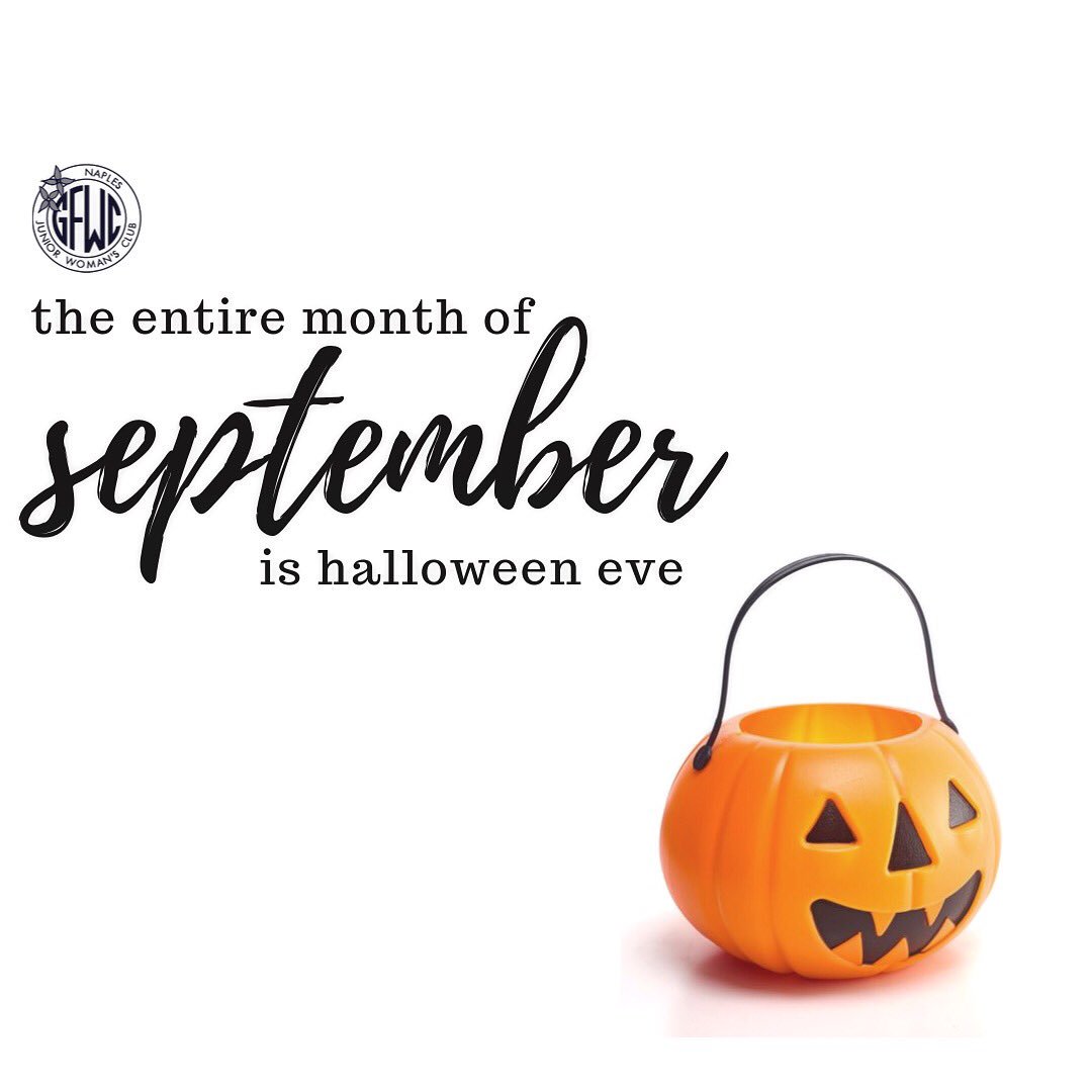NaplesJuniors's tweet photo. We are half way through Halloween Eve aka September - what are you doing for Halloween? Join us for some spooktacular fun on the Trick-or-Trolley. Get your early "bat" tickets today - ticket link available on our event page. #njwc #trickortrolley2019 #halloweeneve #bringontheboos https://t.co/zFbqEg4y7J
