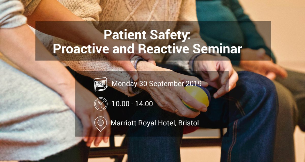 Two weeks to go until our Patienty Safety: Proactive and Reactive seminar in Bristol. Click here to register your place: patientsafetybristol.eventbrite.co.uk