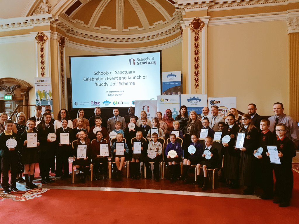 Belfast Schools of Sanctuary Celebration Event &amp; Launch of #BuddyUp scheme: <a href="/UrbanVillagesNI/">Urban Villages</a> #TBUC <a href="/belfastcc/">Belfast City Council</a> @EANI <a href="/InfoAcsoni/">ACSONI</a>