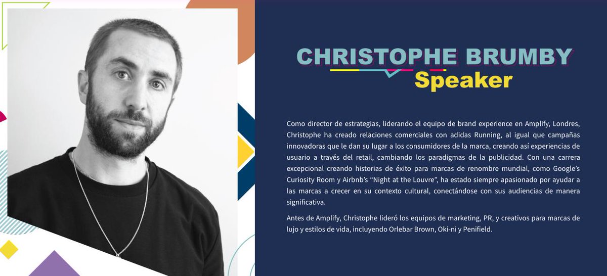 weareamplify's tweet photo. Amplify's @Chris_Brumby is representing @Cannes_Lions Ecuador, thinking through the #futureofretail with Clara Dooley @adidas. Find out more here: https://t.co/CQWt5Eumi1
#lionsedit #canneslions https://t.co/6Gz1G3FAxr