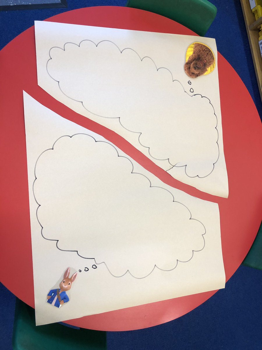 MrCameron10's tweet image. After learning about dreams last week I’ve put out a dream provocation on the writing table. Can we draw some pictures of the cartoon characters dreams?  #writingtable #earlyyears #play2learn #literacy