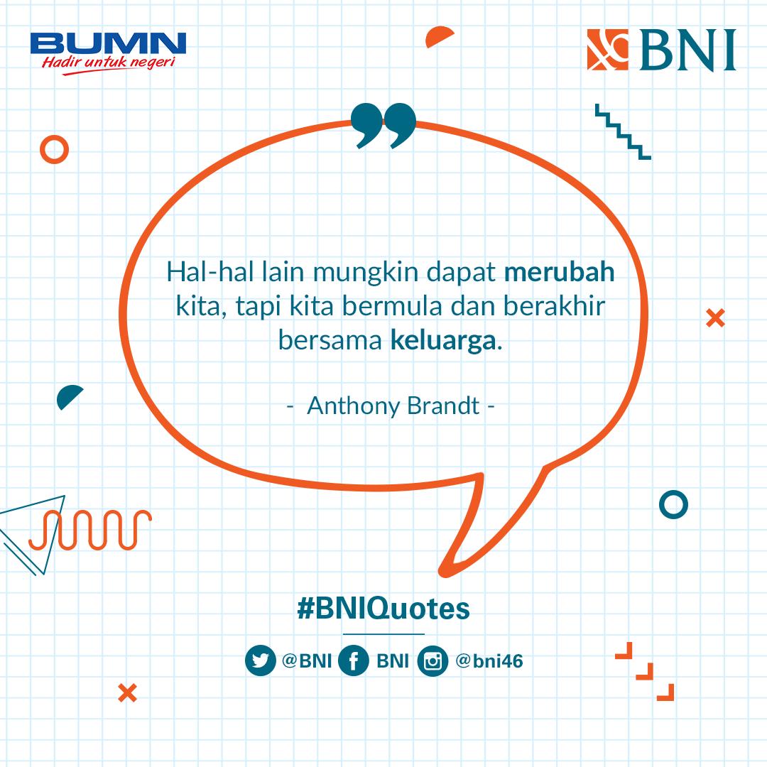 BNI's tweet photo. Terkadang kita kurang meluangkan waktu bersama keluarga, padahal keluarga lah yang akan selalu ada buat kita. #BNIQuotes https://t.co/ZB9uT1202C
