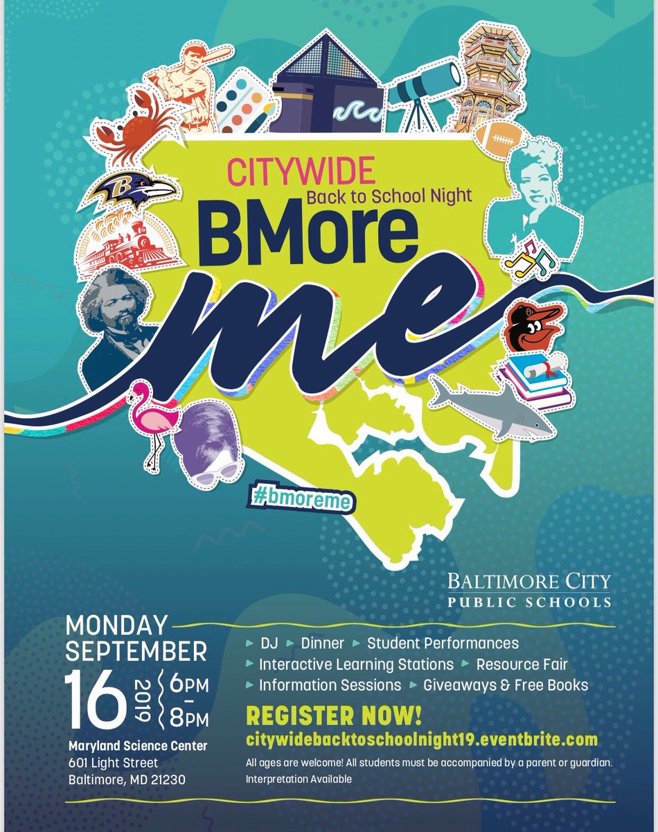 I cannot wait to 👀 everyone this evening at our <a href="/BaltCitySchools/">Baltimore City Public Schools</a> Back to School Nigh at Maryland Science Center!
