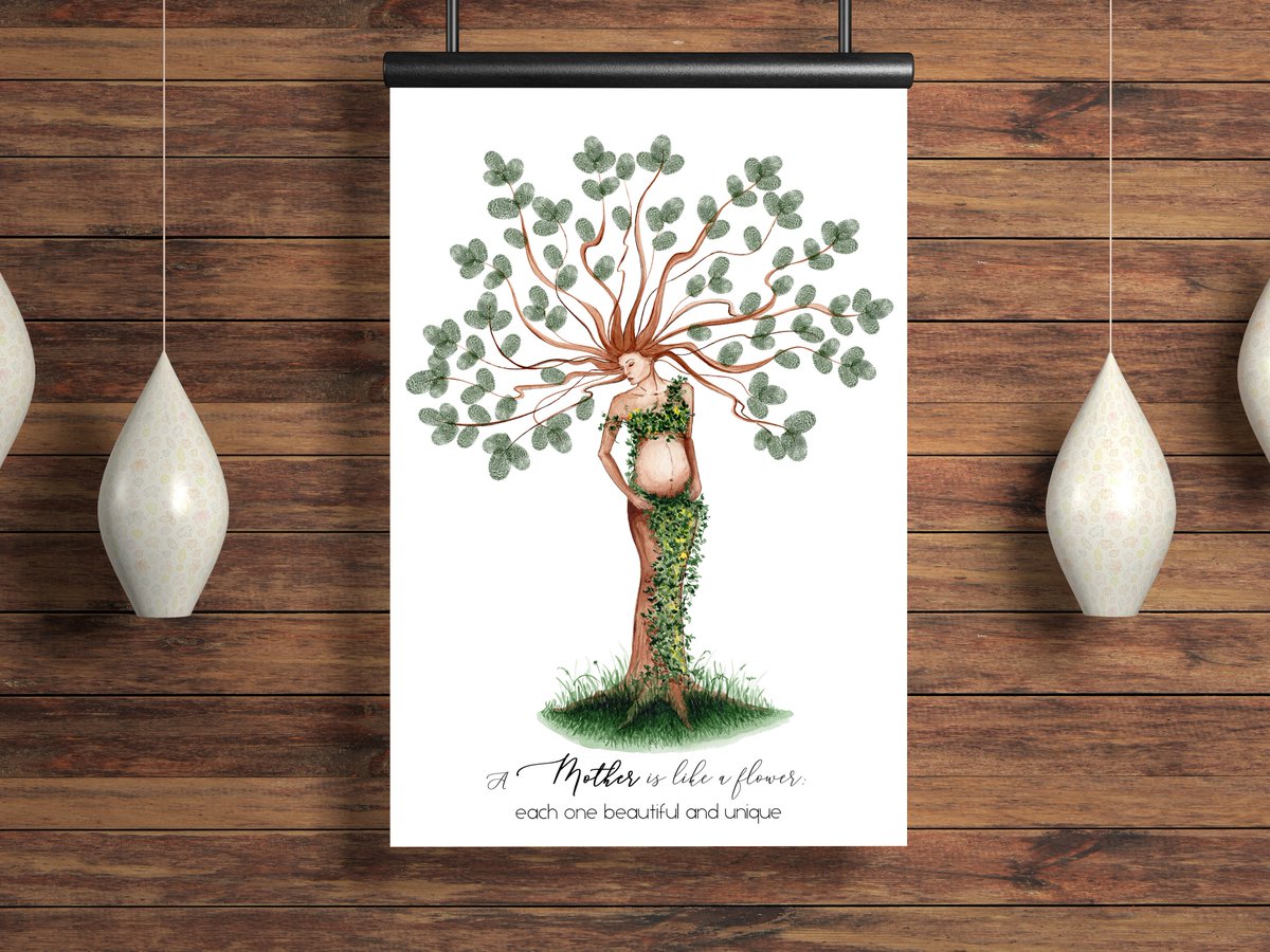 art_octopus's tweet photo. Here is my new special tree for baby shower. I call it Mother Nature. Let me know what do you think about it ☺️

#fingerprint #tree #babyshower #mother #nature #mothertobe #painted #handpainted #uniquegift #fingerprintart #etsyshop #mothersday #printable #art #weddinggift https://t.co/FvDlsHkXQY