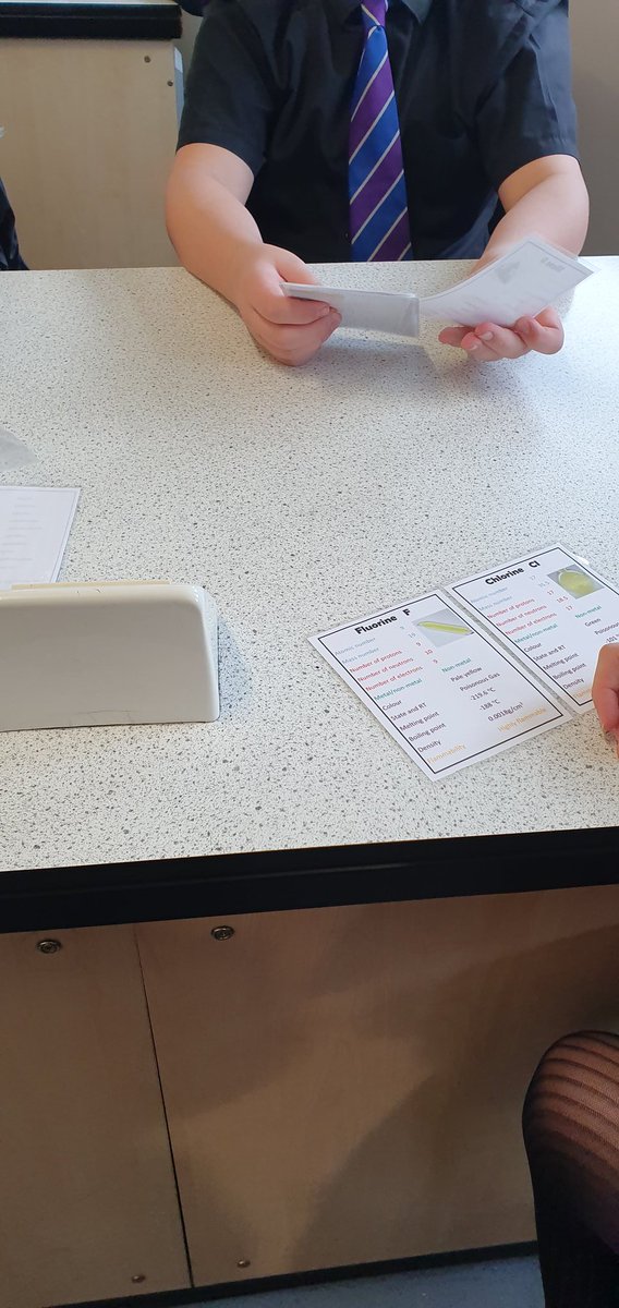 science_grange's tweet photo. Mrs Williamson's 2P9 Science class have been learning about the elements of the Periodic Table. They put their knowledge to the test with a game of Element Top Trumps! https://t.co/isKO8npEK9