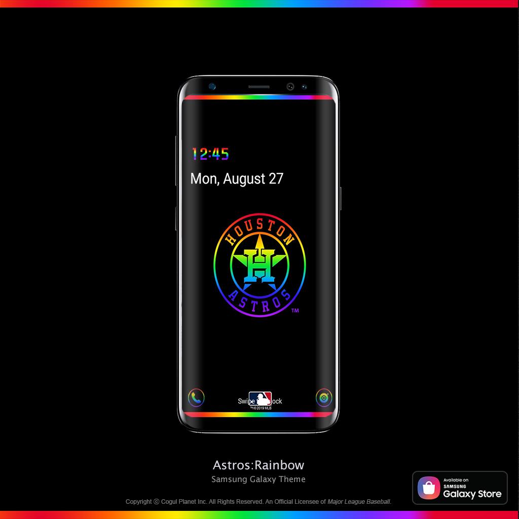 MLB THEME on X: It's the 'Astros:Rainbow.' ​ ​​​Theme Link 🤡   ​ Search 'MLB' in Galaxy Themes app ⚾️ #mlb  #samsung #galaxy #mobile #theme #android #oreo #pie #simple #colorful  #black #Houston #