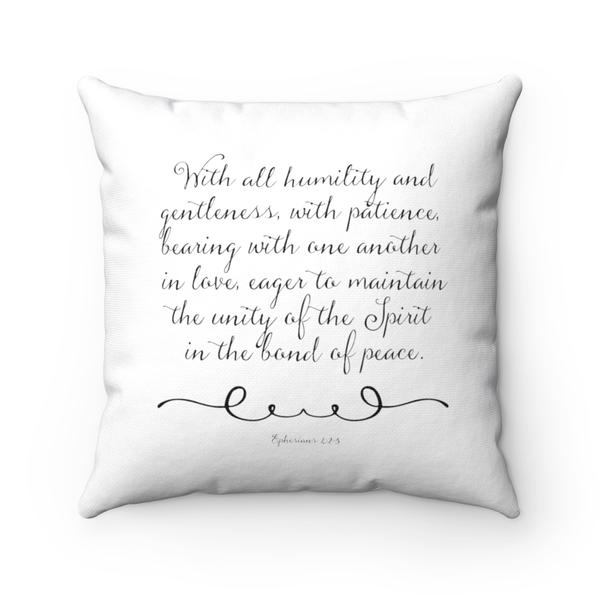 blessed_pillows's tweet photo. "With all humility, meekness, and patience, bearing with one another in love, 3 be eager to keep the unity of the Spirit in the bond of peace." - Ephesians 4:2-3 🙏🏻

#uniquegift #BlessedPillows #Inspirationalgift #scripturepillow #bibleverses

https://t.co/sWRS884VRt https://t.co/XebDfMF1hu