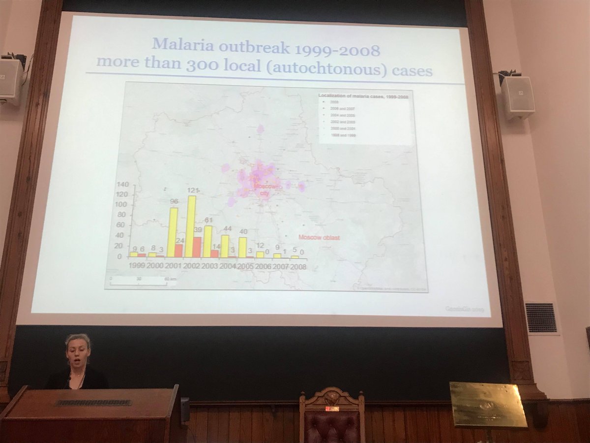 Natalia Shartova <a href="/GnosisGIS/">GeospatialHealth</a> on the re-emergence on #malaria in Moscow, Russia