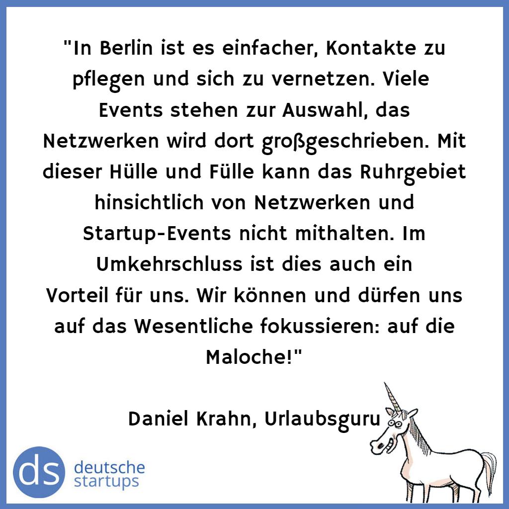 Das #Ruhrgebiet ist viel zu leise. Damit ist jetzt dank #EmscherEinhörner Schluss! Jetzt spricht Daniel Krahn, Gründer von #Urlaubsguru.