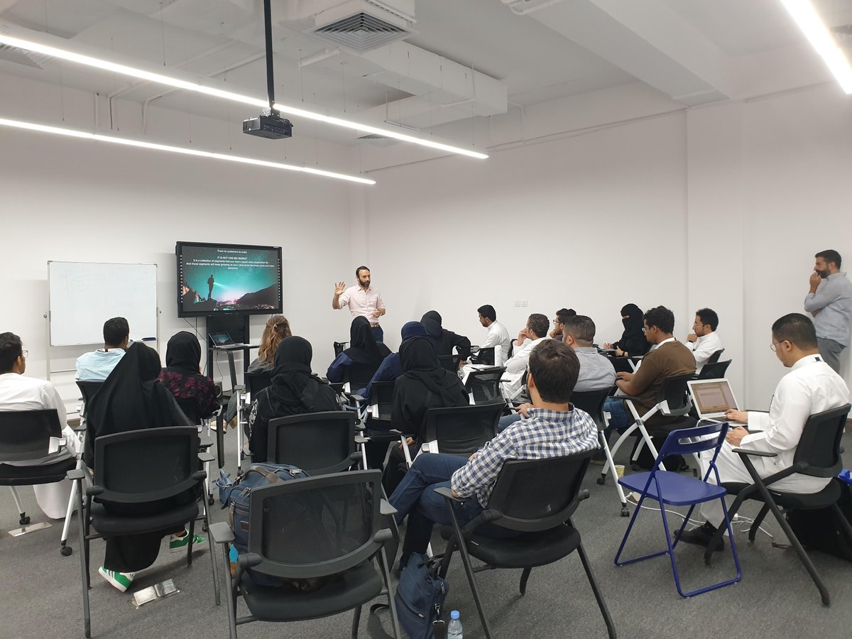 astrolabs's tweet photo. Day 2 of the #ForwardKSA accelerator program: participants are keen to learn from @LouisLebbos  (AstroLabs Founding Partner) about how to think about growth and market reach. https://t.co/DcknOQXQfj
