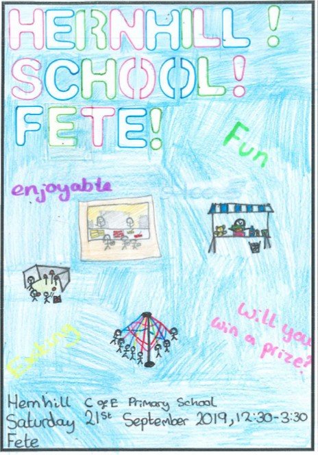 HernhillSchool's tweet photo. We are looking forward to welcoming everyone to our fantastic school fete on Saturday (21st Sept) 12:30-3:30pm. See you there! @hernhillforum #Hernhill #Faversham #Whitstable https://t.co/fmtKyX1nPx