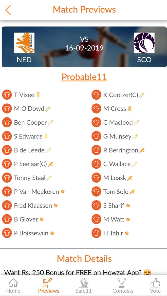 Probable_11's tweet photo. Netherlands vs Scotland Available on PROBABLE11 App. #NEDvSCO

Download Link: https://t.co/10BWj0X5Jb

DOWNLOAD the App Now for 

FREE Dream11 TEAMS,
Player Stats,
Fantasy Tips,
Squad Updates
Pitch Reports

#Dream11 #Dream11Tips #Dream11Team https://t.co/NZvCVXsaIf