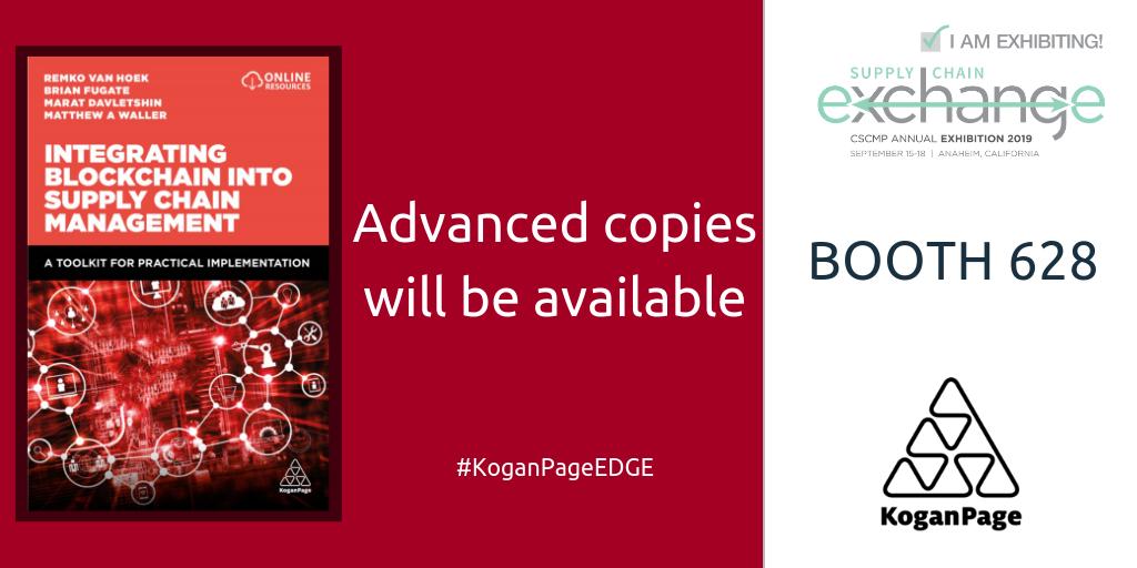 Day 1 of #EDGE2019 and we have an exciting meet-and-greet with <a href="/RemkovanHoek/">Remko van Hoek</a> and co-authors this evening. Come by booth 628 when exhibits are open if you're attending the conference to browse advanced copies of their latest book #KoganPageEDGE