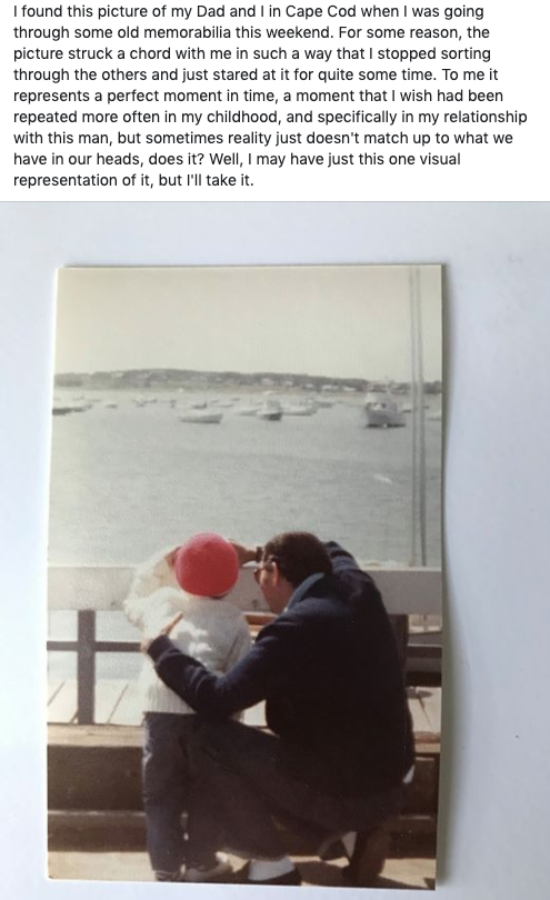 AuthorGrogan's tweet photo. Read the text in the picture. #Dad #childhood #memories #rare #idealized https://t.co/ma0ddyFvTf