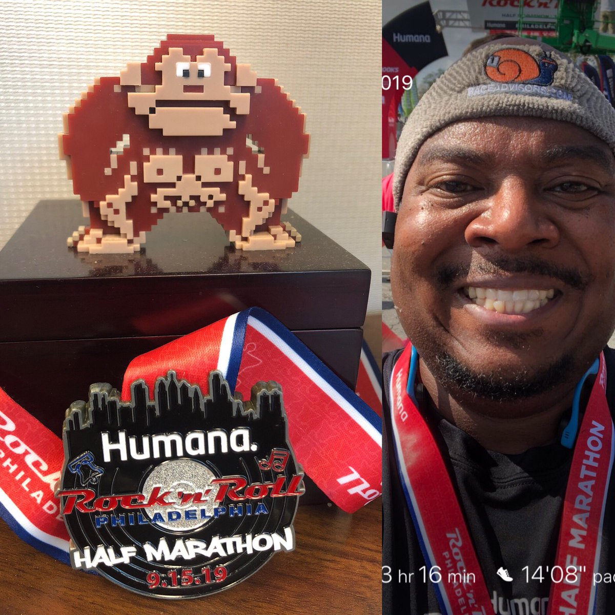 Happy #medalmonday 
Still pump about completing #rnrphillyhalf 
Have a great day everyone #gospeedy #bmr #runchat #bibchat #slowaf #bighomieonthemove