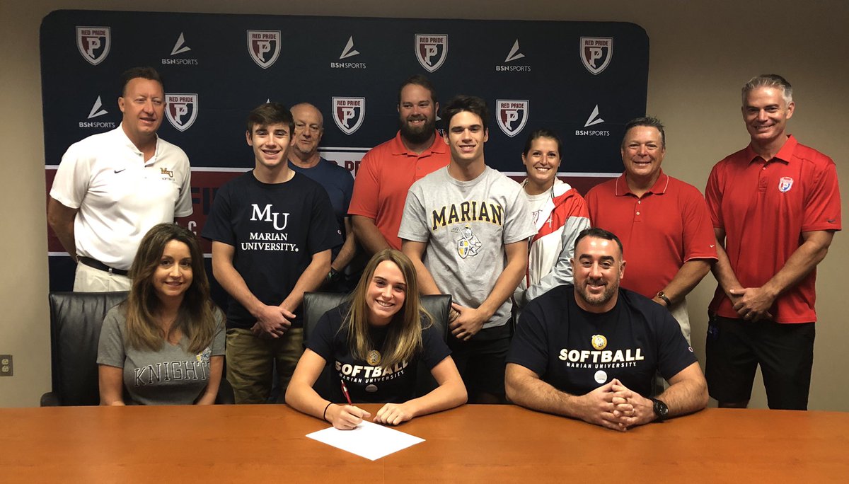 QuakerSports's tweet photo. Congratulations to Mackenzie Dalton on her commitment to Marian University Softball. @RedPride_SB 
@MarianKnightsSB https://t.co/o0w0Nu9qUX