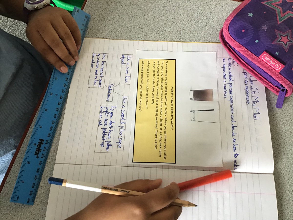 Stphilipevanspr's tweet photo. Bl 5 are using the habit of mind taking responsible risks to find solutions to the Science problem: How to clean dirty water? #SPEScience https://t.co/EBLlFzVkKd
