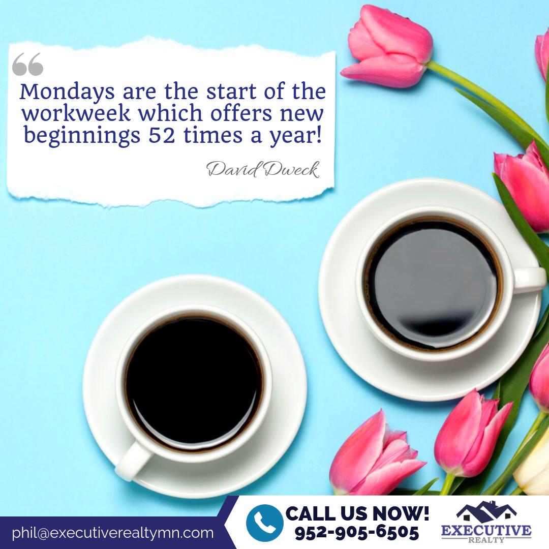 ExecutiveMn's tweet photo. Wishing you success all the way. Have a beautiful Monday and a great week ahead!

#RealEstate #Home #Realty #ForSale #NewHome #Property #DreamHome #Investment #Tips #Minneapolis #executiverealtymn #Minnesota #MinnesotaRealEstate #HomeSale https://t.co/vngHoOTLZT