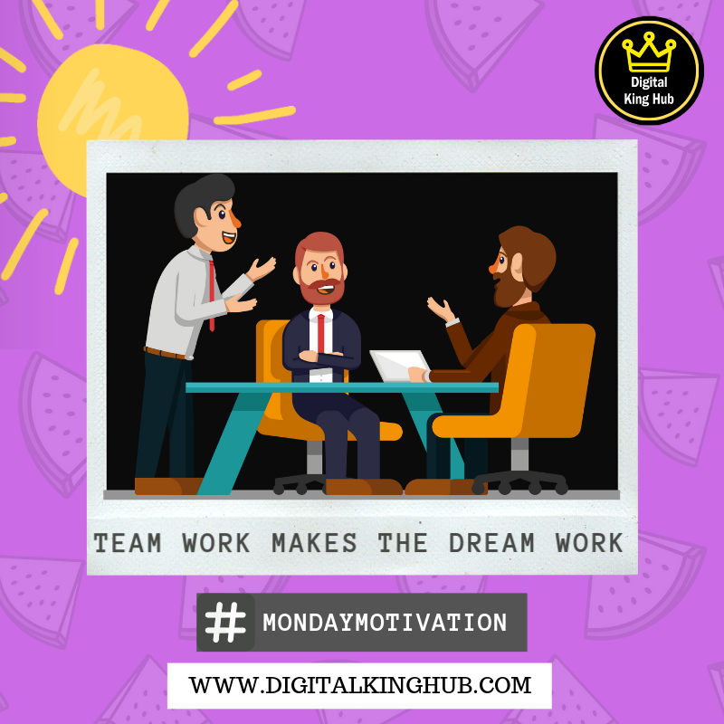digitalkinghub's tweet photo. "Team Work Makes the Dream Work"

https://t.co/XD875PKDFP
Call - 97264 69717

#mondaymotivation #teamwork #thoughtoftheday #digitalkinghub #businessthought #businessmotivation #teammotivation https://t.co/m1Pzak6U82