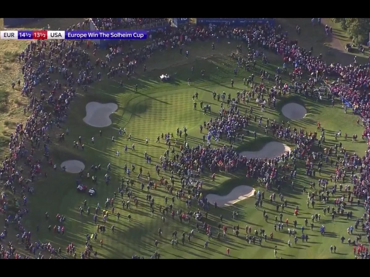 This is incredible - women’s sport at its best!  Look at those crowds 🙌@2019solheimcup  <a href="/ScottishGolf/">Scottish Golf</a> <a href="/VisitScotland/">VisitScotland</a> <a href="/ActiveScotGov/">Active Scotland</a> <a href="/sportscotland/">sportscotland</a> #ItAllLeadsToThisMoment