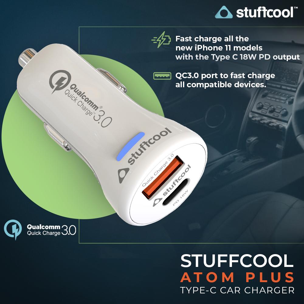 Stuffcool's tweet photo. The Stuffcool Atom Plus Type C Car Charger is the perfect fit for the all new iPhone 11 pro max! 
Get it now and make sure your devices are always charged up: https://t.co/7NDrVQioP5
#CarCharger #AtomPlus #iPhoneCarCharger  #Stuffcool #LilThingsMatter https://t.co/MNE1oKfgsH