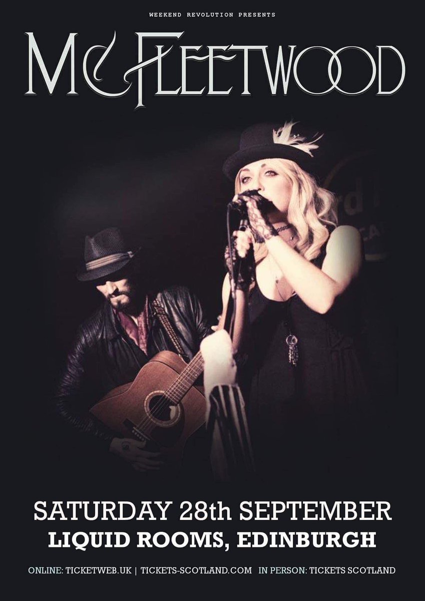 WeekendRev's tweet image. McFleetwood less than 2 weeks away!!! @LIQUIDROOMS @TicketWebUK
