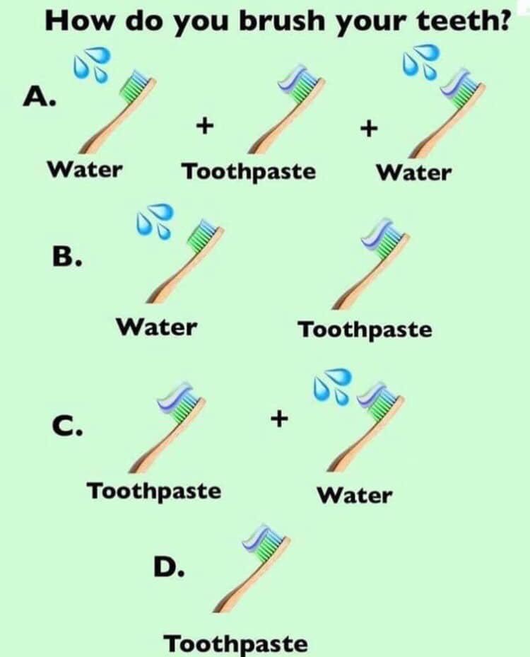 MorganKolkmeyer's tweet photo. I’m A all the way, and I can respect B. 
But D!?! Who are you people?! https://t.co/uKeY84G8Mf