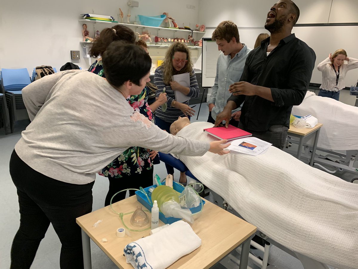ODPGuru's tweet photo. My favourite session of the year. Our 2nd year #ODP students teaching our new first years about airway management. Nice ice breaker between cohorts, fantastic peer support and learning and it’s great to see how enthusiastic everyone is. #ODPed #PeerLearning #Airway #FOAMed https://t.co/nzGp2Ze6uU