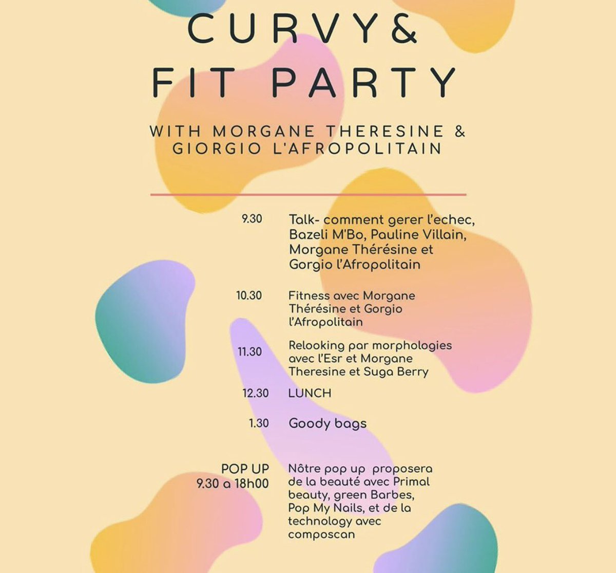 Et si on se voyait ?

Je serais le 12 octobre au festival Curvy and Fit !

J’y présenterais #CompoScan,
On décryptera vos produits préférés,
Je pourrais répondre à vos questions,
On pourra faire connaissance en vrai..

Bref échanger !