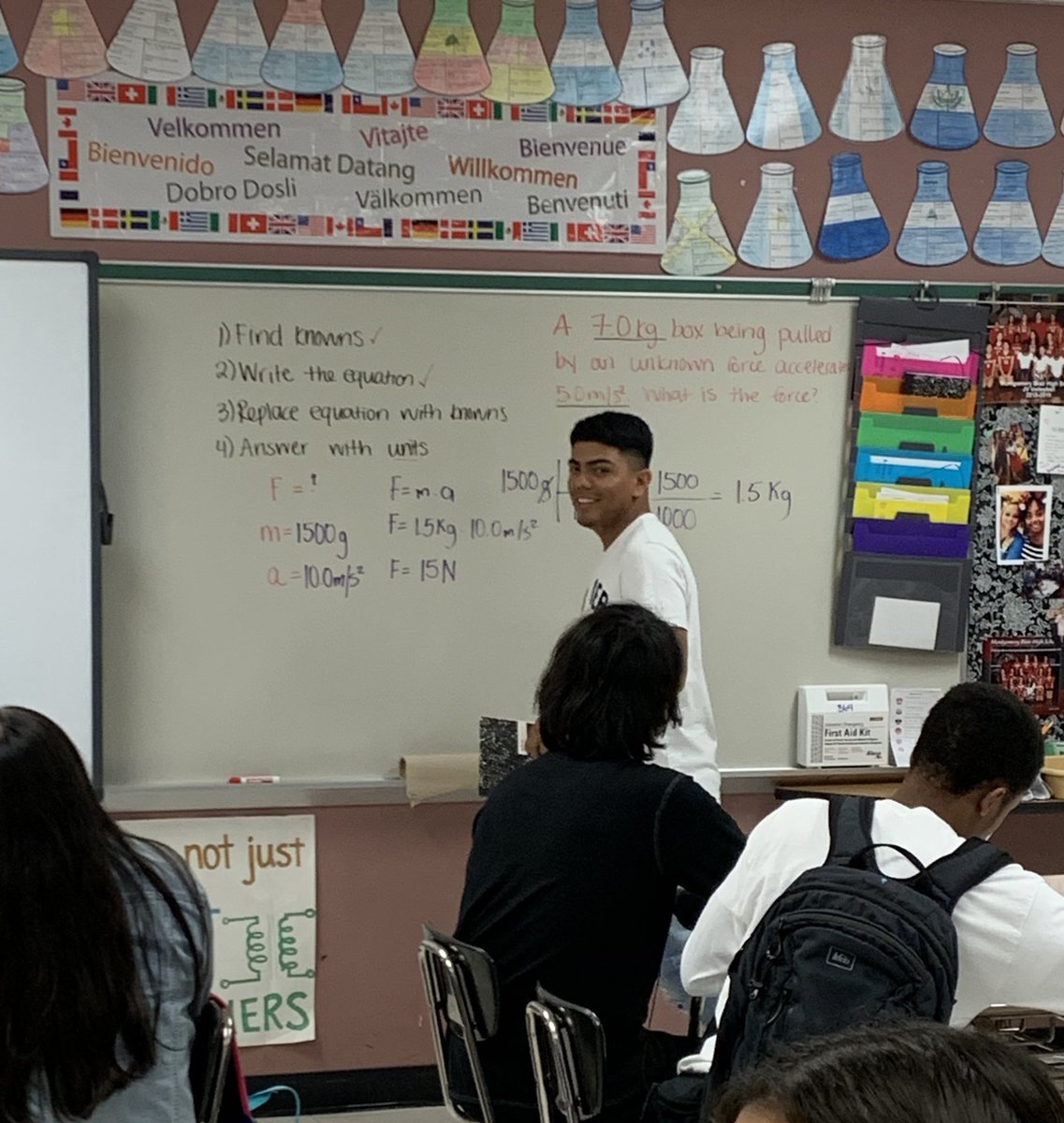mbhs_earle's tweet photo. Science in September looks like... #BioOrBust #PhysicsIsPhun #ESOL @Blair_Science https://t.co/7hcmMeSvXq