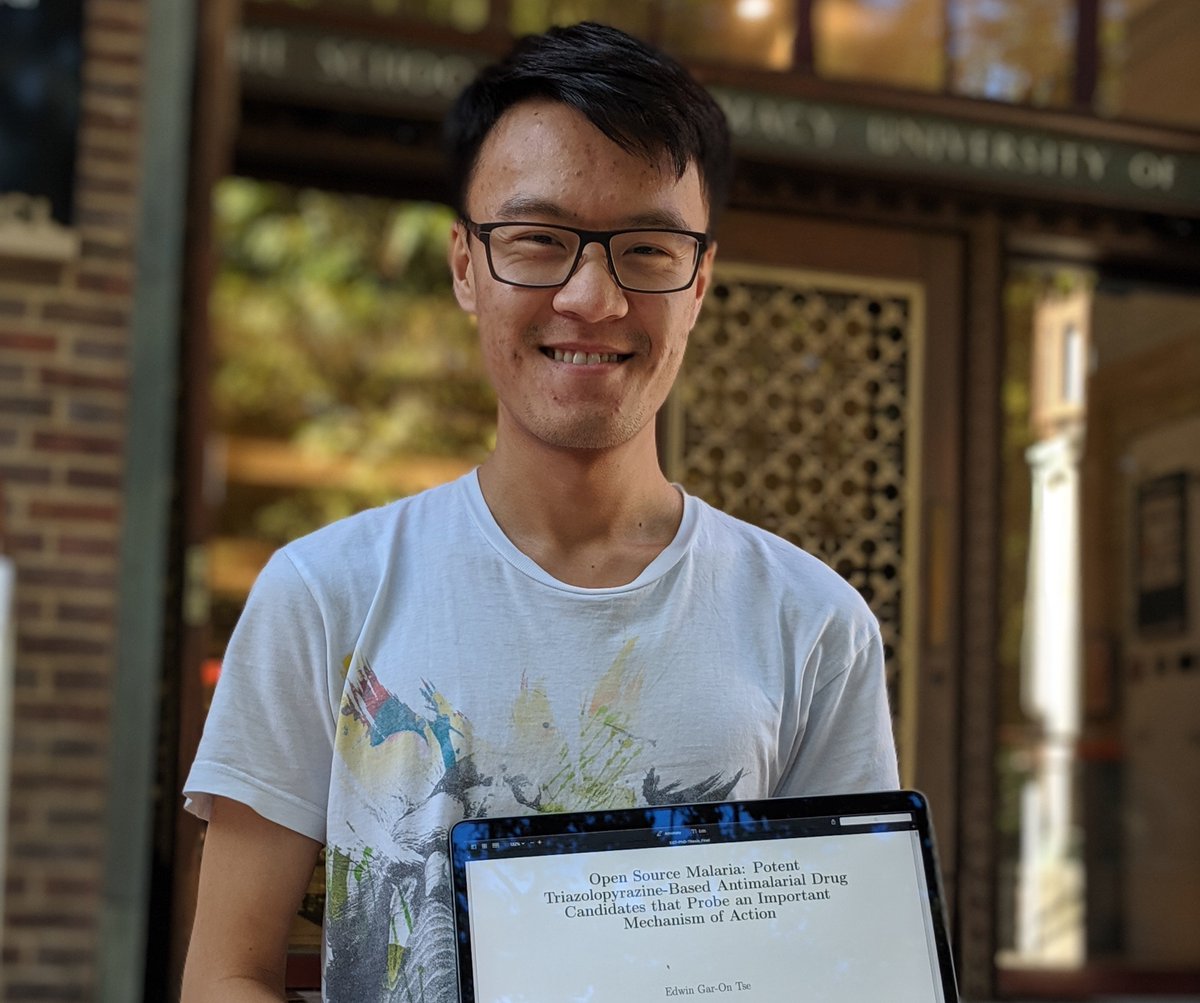 This is Ed Tse. He's just submitted his PhD on his work with <a href="/O_S_M/">Open Source Malaria</a>. You can read every experiment: tinyurl.com/OSM-Ed-Tse #openscience. Ed's done a sensational job while generously helping others in lab. It's been my privilege to help guide this fine young scientist. <a href="/edwintse_/">Edwin Tse</a>