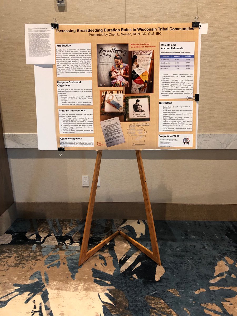 NBCofWisconsin's tweet photo. Ready to share our experience with Breastfeeding: The Traditional Way in Wisconsin tribal communities at the 4th Native American Nutrition Conference! #FirstFood #NativeNutrition https://t.co/j1yFmgO0Wg