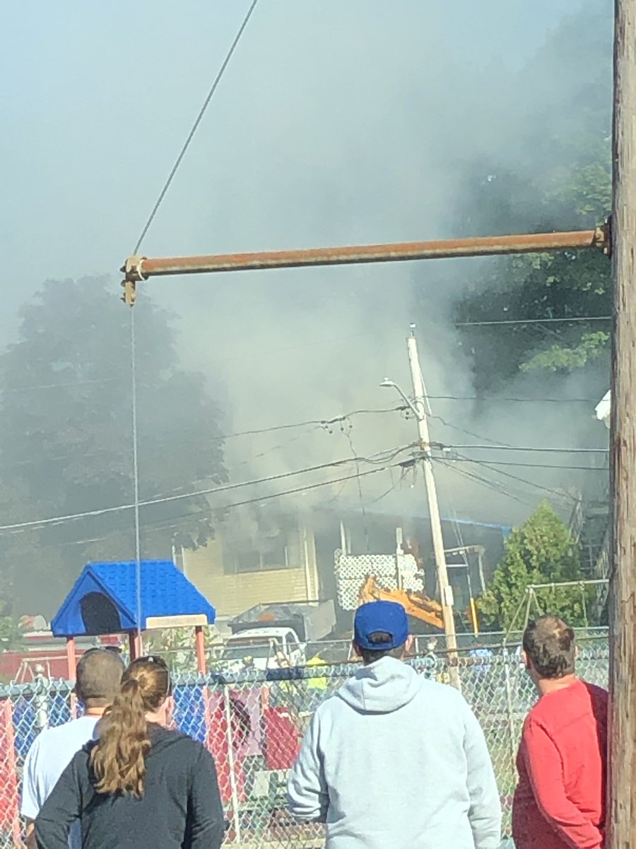 Whitman Engine 243 working at the 3rd alarm in the City of BROCKTON