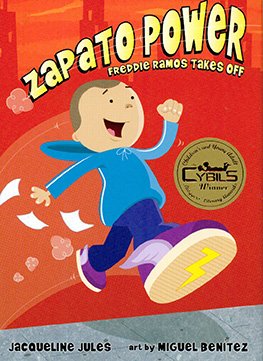 KatieSalmela's tweet photo. Zapato Power is a short chapter book series great for second &amp; third grade readers. Its main character Freddie Ramos has a superpower - super speedy shoes that help him save the day.  #One91 #bookoftheday #HispanicHeritageMonth https://t.co/EJYXUlVk6M